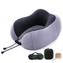 FTLY UXZ0701 Memory Foam Travel Pillow 3-Piece Set