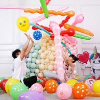 Qingwei Balloon Set of 50 Non-Toxic Thickened Cartoon Mixed Colorful Birthday Decorative Balloons for Kids