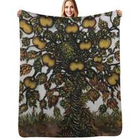 Pommier by Seraphine Louis - Favourite Artists Collection Throw Blanket Portable Lightweight Blanket for Travel Camping Size: 75*100cm, Weight: 230 GSM
