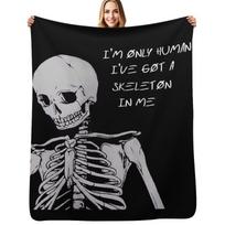 Im only human Throw Blanket Modern Design Soft Blanket for Home Decor Size: 75*100cm, Weight: 230 GSM