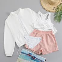 Women's Long Sleeve Sun Protection Wetsuit Swimsuit 2026 - High-End Style, Conservative Fit, Surf & Swim Jellyfish Suit M