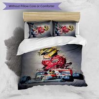 Ayrton Senna Printed 3PCS Bedding Set Soft Breathable Duvet Cover Pillowcases Set Washable Bedroom Decor Home Gift 135cm*200cm