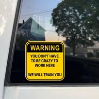 Crazy Humor Mechanic Car Sticker Waterproof Vinyl Decal Warning for Auto Bumper Garage Toolbox Decor 10pcs
