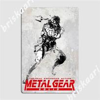 Metal Gear Solid Poster Metal Plaque Poster Club Print Bar Wall Decor Cinema Tin Sign Poster 20X30CM