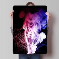 Colorful Clouds of Vape Tinplate Posters Customizable Wall Art Retro Vintage Metal Signs for Home Room Mancave Decoration Gaming 20X30CM
