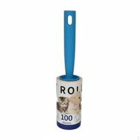 Pet Hair Remover Easy Tear Sheets Sticky Refillable Clothes Cleaner for mėlyna
