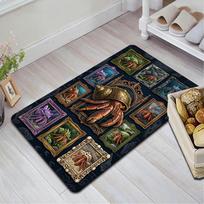 Hermit Crab Gallery Pattern Rug Floor Mat for Living Room or Bedroom Soft and Comfortable Carpet a Gift for Birthday and Holiday. 40x60cm( 15x23in )