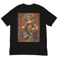 Aztec King Bear T-Shirt, Tribal Teddy Bear Graphic Tee, Cool Bear Streetwear Shirt 3XL