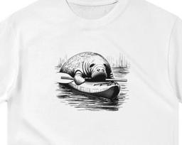 Manatee Kayaking Adventure Shirt , Unisex, Animal Lover Shirt, Funny Animal T-shirt, Gifts For Him, Gifts for Her 3XL
