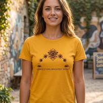 Sun and Moon Floral Arc Tee Longest Day Brightest Night Summer Solstice Shirt L
