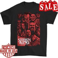 Stephen_King Men's Unisex Cotton Black T-shirt L