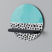 Azure treasure round shelf black