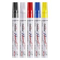 Paint Marker Pens - 5 Colors Permanent Oil Based Paint Markers, Medium Tip, Quick Dry and Waterproof Marker