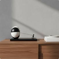 Child Pulling Balloon Statue Modern Minimalist Sculpture for Living Room, Entryway,