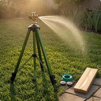 Adjustable Tripod Sprinkler Metal Extendable Head Gear