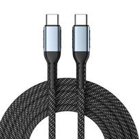 VAORLO 100 W greito įkrovimo laidas C tipo ir C tipo laidas, skirtas Huawei Xiaomi Greitai 5A įkraukite USB-C į USB-C duomenų laidą CC juoda