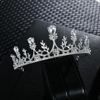 Cirkonio nuotakos karūna baroko deimantų lydinio karūna nuotakos galvos apdangalas Princesės gimtadienio plaukų juostos dekoravimas gray