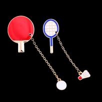 Madingos segės, ženkliukai, unikalaus dizaino badmintono, stalo teniso emalio segės pingpong