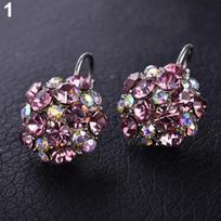 Women's Colorful Cubic Ball Eardrop Leverback Earrings Party Jewelry AVE