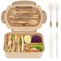 Bento Box Adult Lunch Box, Containers For Adults Men Women With 4 Compartments, Lunchable Food Container Back To School 3&1