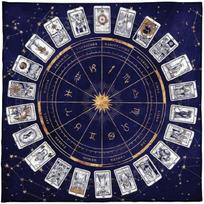 50x50/60x60/75x75cm Tarot Tablecloth Mat Divinations Board Game Oracles Card Pad B 75x75cm