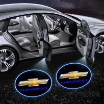 Car Door Projector Lamps Emblem LED Welcome Light for Chevrolet Cruze Malibu Sail Spark Captiva Equinox Trax Tracker AVEO Lova RV Accessories