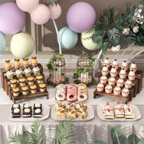 Stackable Wooden Cupcake Stand,  Decoration Wooden Dessert Table Display Stand, Exhibition Booth Display Items, Party Food Display Riser One Size