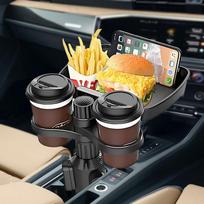Car Cup Holder Extender 360 Degree Rotating Detachable Multifunctional Car Seat Snack Tray Drink Holder For Travel Truck And Road Trip Use juoda