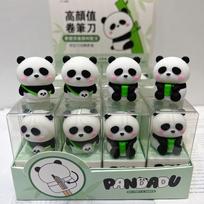 Cute Panda Pencil Sharpener Stationery Silicone Single Hole Manual Pencil Cutter Student Kids Gift School Office Supplies