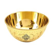 INDIAN ART VILLA Brass Curved Designer Bowl