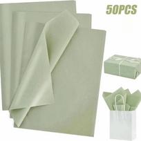 Lightweight Sage Green Tissue Paper Solid Color Bulk Gift Wrapping Paper DIY Crafts 50 Sheets Thin Wrap Paper Gift Decor