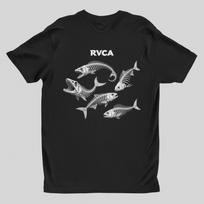 RVCA Shark Fish Bone Graphic Shirt Casual Surf Skate Cotton Tee New Unisex XXXL