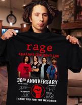 Rage Against The Machine 30th Anniversary Signatures Black All Size Shirt XXXL