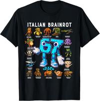 Italian Brainrot 67 Meme Funny Birthday Design Unisex T-Shirt L