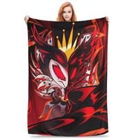 Flannel Throw Blanket Helluva Boss Stolas Animated Horror Musical Warm Blankets Soft Bedding for Bed Living room Picnic Sofa Size: 75*100cm, Weight: 230 GSM