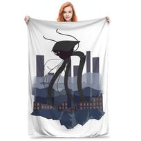 War of the Worlds Martian Tripod Blankets Soft Warm Flannel Throw Blanket Bedspread for Bed Living room Picnic Travel Home Couch Size: 75*100cm, Weight: 230 GSM