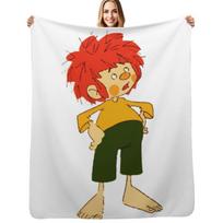 Pumuckl figūrėlė 1983 Mesti pledas Modernus dizainas Minkštas pledas namų dekoravimui Size: 75*100cm, Weight: 230 GSM red