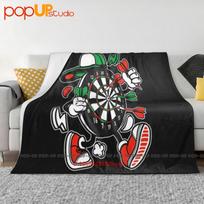 Darts Funny Cartoon Great Gift Sports Fans Ultra-Soft Blanket Quilt Winter Sofa Cover Bed Covers Size: 75*100cm, Weight: 230 GSM