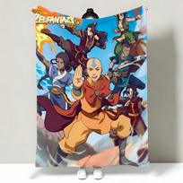 Anime A-Avatar T-The L-Last A-Airbender Throw Soft Warm Flannel Throw Blanket, Multi-use for Sofa Bed Office Nap 80x120cm(31x47inch)