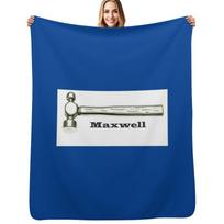 Maxwell Silver Hammer Throw Blanket Cozy Napping Blanket Gift for Mom Dad Size: 75*100cm, Weight: 230 GSM