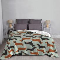 Dachshound , Taksa , Wiener Dog Blanket Fashion Custom Animal Badger Badger Dog Bassotto Black Breed Cub Size: 75*100cm, Weight: 230 GSM