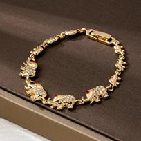 Madingas raudonojo cirkonio dramblio apyrankė Retro Personalizuotas gyvūno bangle moteriai Papuošalas Dovana