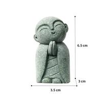Durable Miniature Monk Figurine 1pc Handmade Cute Little Statue for Home Office Meditation Room Car Interior Decor A10