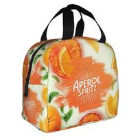Aperol Spritz Thermal Insulated Lunch Bags Italian Cocktail Alcohol Drink Resuable Lunch Container for Outdoor Picnic Food Box One Size