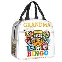 Custom Bingo Paper Game Insulated Lunch Bag for Women Resuable Cooler Thermal Lunch Tote Kids School Children One Size