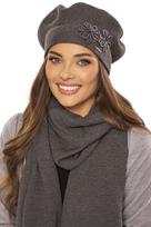 Vivisence 7007kmpl ciemnoszary uni komplet beret+szalik