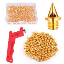 120 Pieces Screw in Shoe Spikes with Wrench Track Rust Resistant Stainless Steel auksas