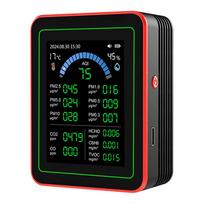 18 In 1 Air Quality Monitor Sensors Detect CO2 PM2.5/PM10 HCHO TVOC Indoor Real-Time Air Detector for Home Cars Plants and Pets juoda