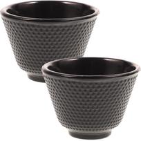 2Pcs Kung Fu Tea Cup Retro Style Cast Iron Teacup Set Anti Scalding Reble Delicate Tea Drinkware Japanese Style Teaware other