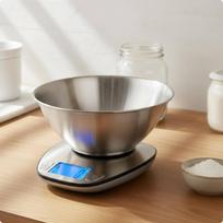 Stainless Steel Kitchen Scale Cooking Use Food Tare Function Kitchenware for 5000g-1g